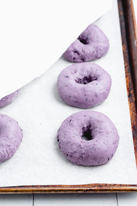 Blueberry Sourdough Bagels