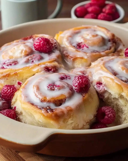 Sourdough Raspberry Rolls
